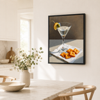 Martini Cocktail Canvas Wall Art Aura Canvas