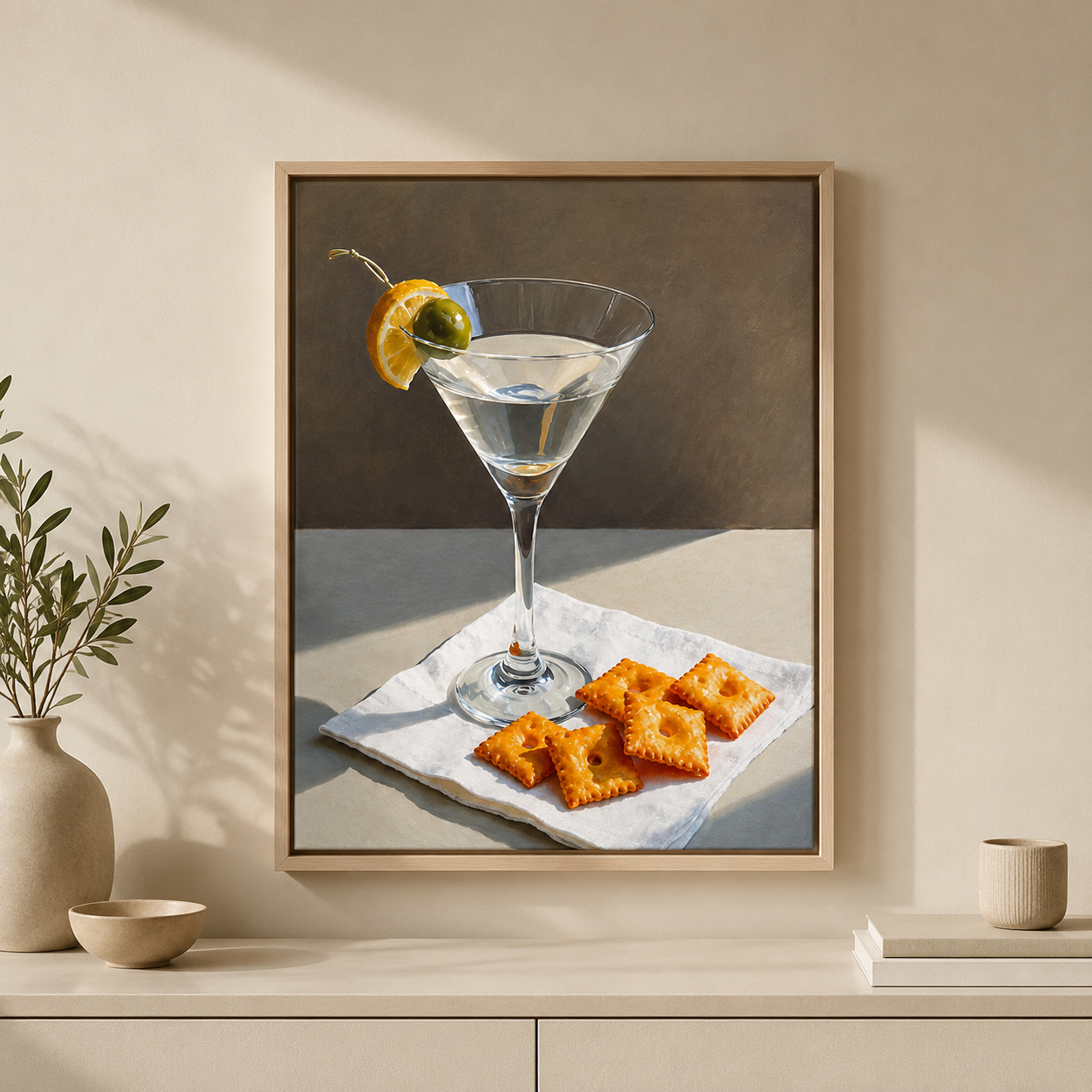 Martini Cocktail Canvas Wall Art Aura Canvas