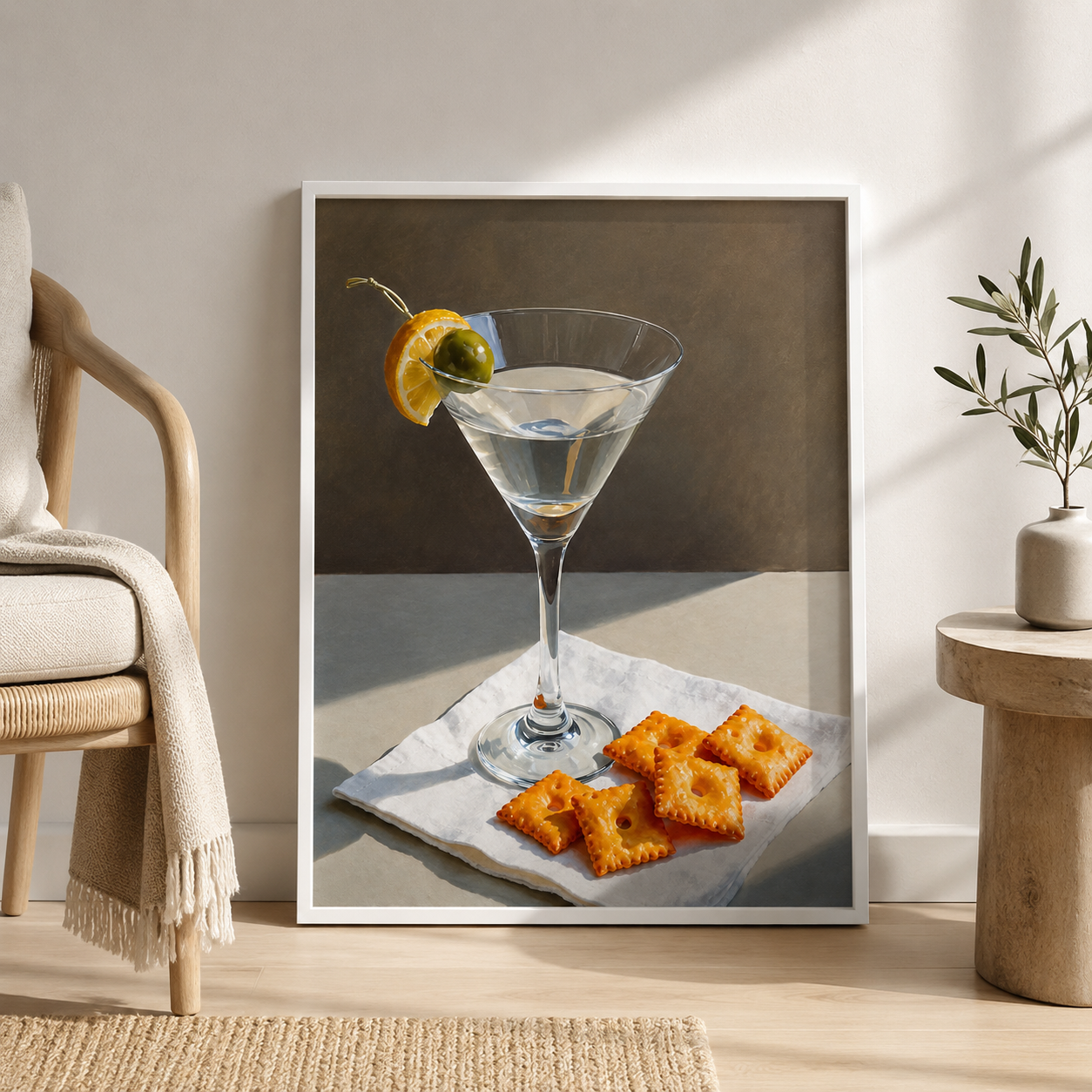Martini Cocktail Canvas Wall Art Aura Canvas