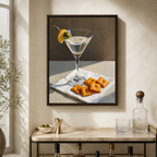 Martini Cocktail Canvas Wall Art Aura Canvas