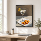 Martini Cocktail Canvas Wall Art Aura Canvas
