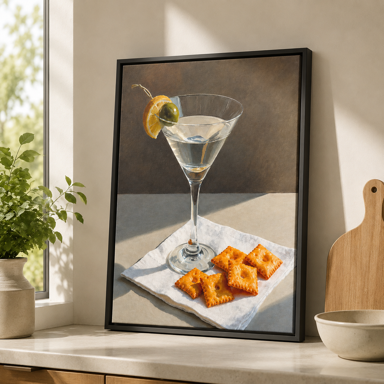 Martini Cocktail Canvas Wall Art Aura Canvas