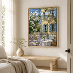 French Garden Café Canvas Wall Art Aura Canvas