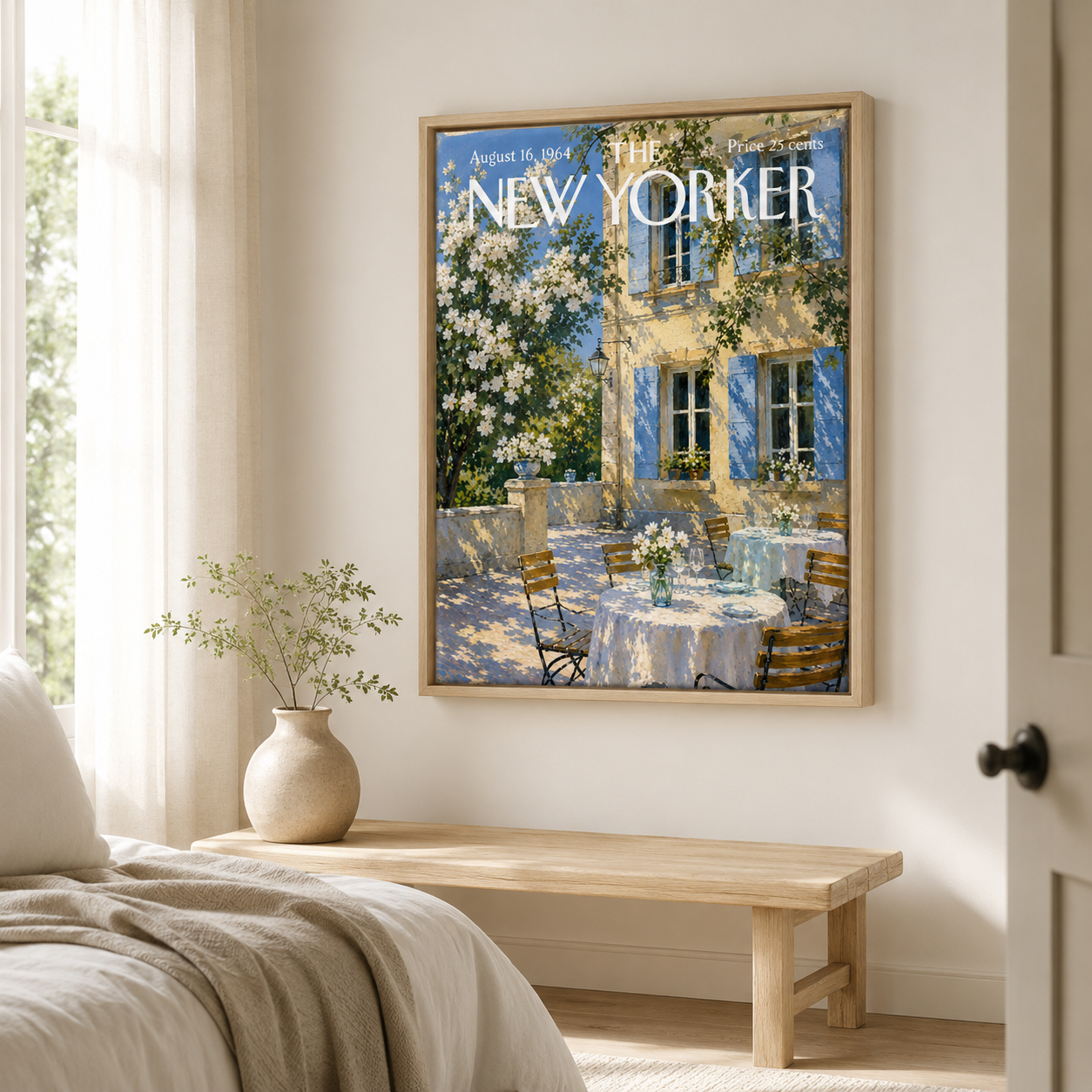French Garden Café Canvas Wall Art Aura Canvas