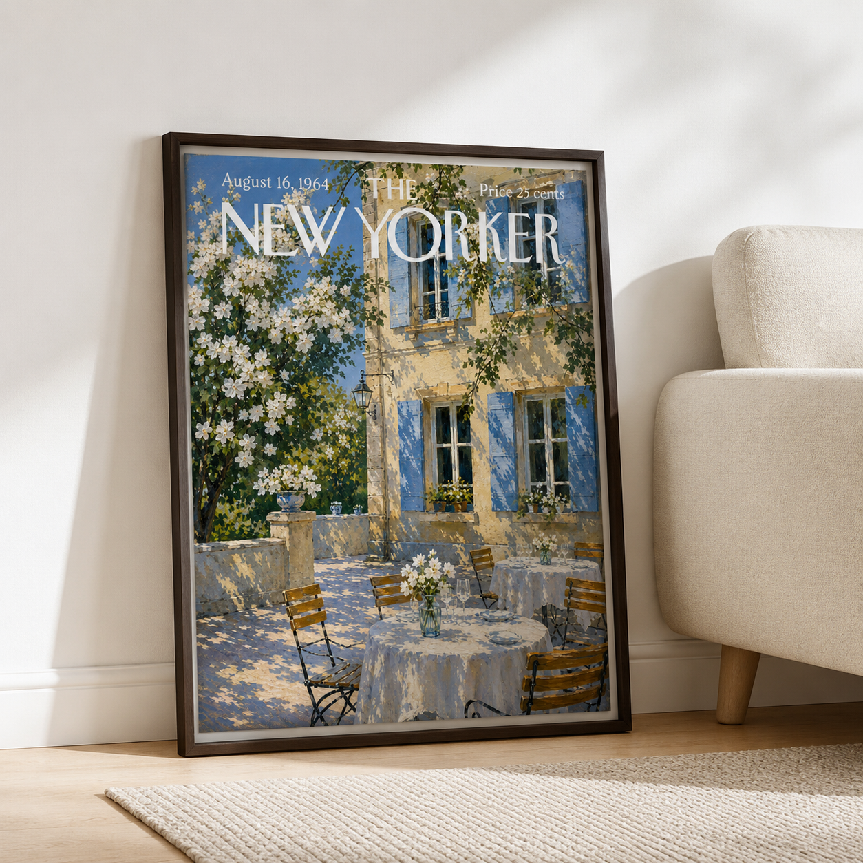 French Garden Café Canvas Wall Art Aura Canvas