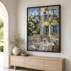 French Garden Café Canvas Wall Art Aura Canvas