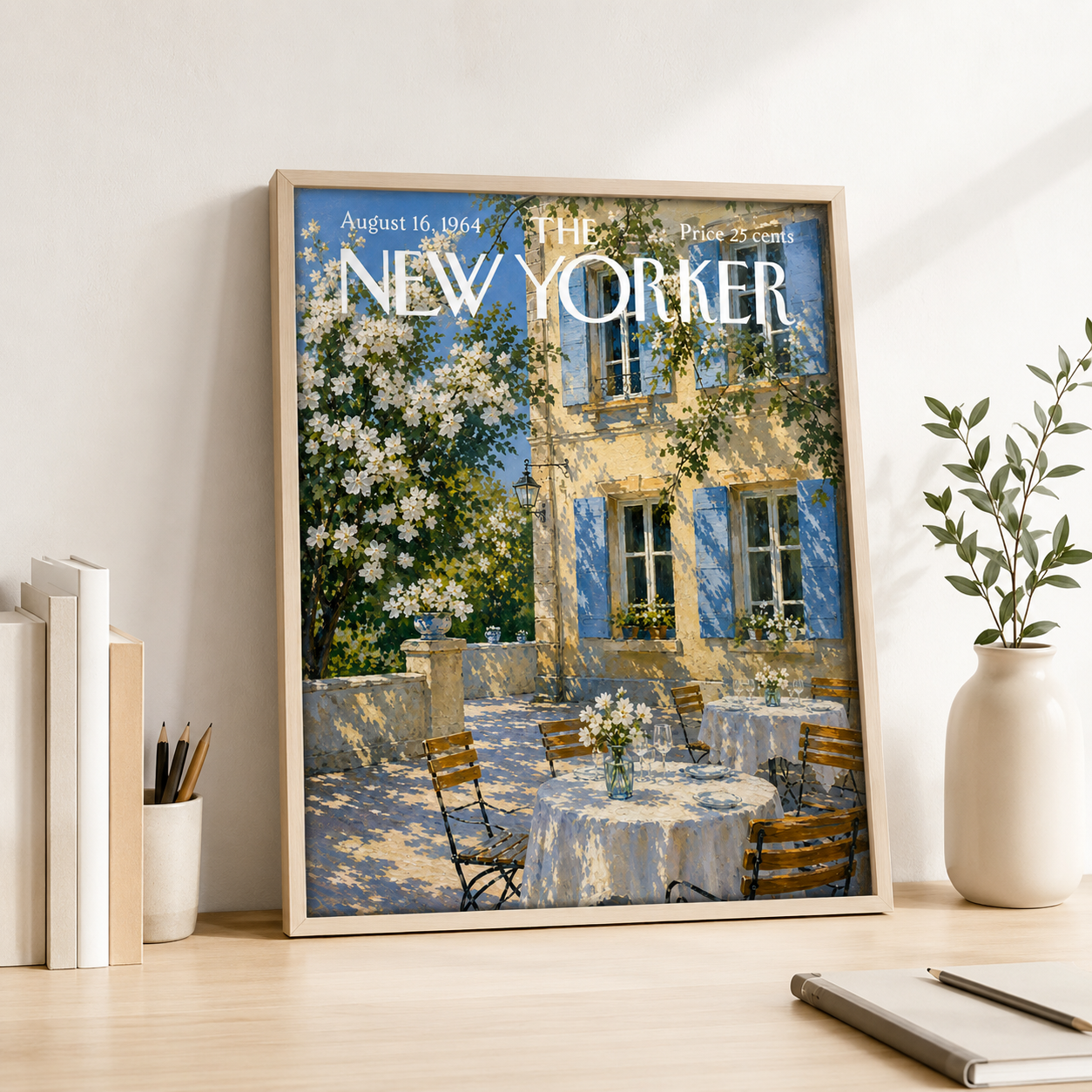 French Garden Café Canvas Wall Art Aura Canvas