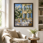 French Garden Café Canvas Wall Art Aura Canvas