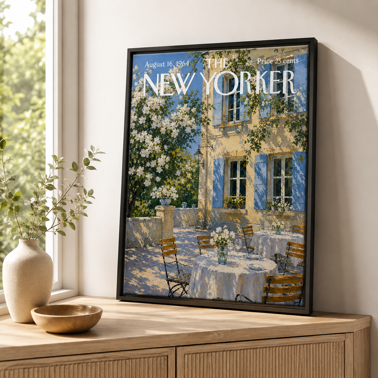 French Garden Café Canvas Wall Art Aura Canvas