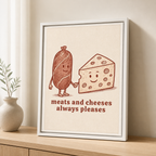 Meats and Cheeses Canvas Wall Art Aura Canvas