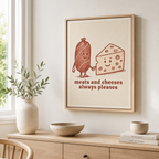 Meats and Cheeses Canvas Wall Art Aura Canvas