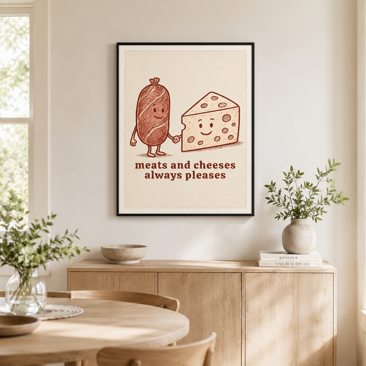 Meats and Cheeses Canvas Wall Art Aura Canvas