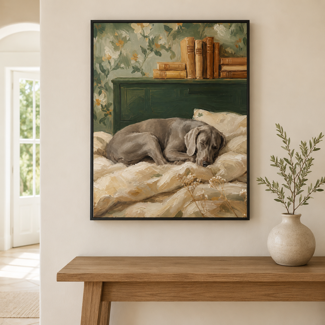 Sleeping Dog Canvas Wall Art Aura Canvas