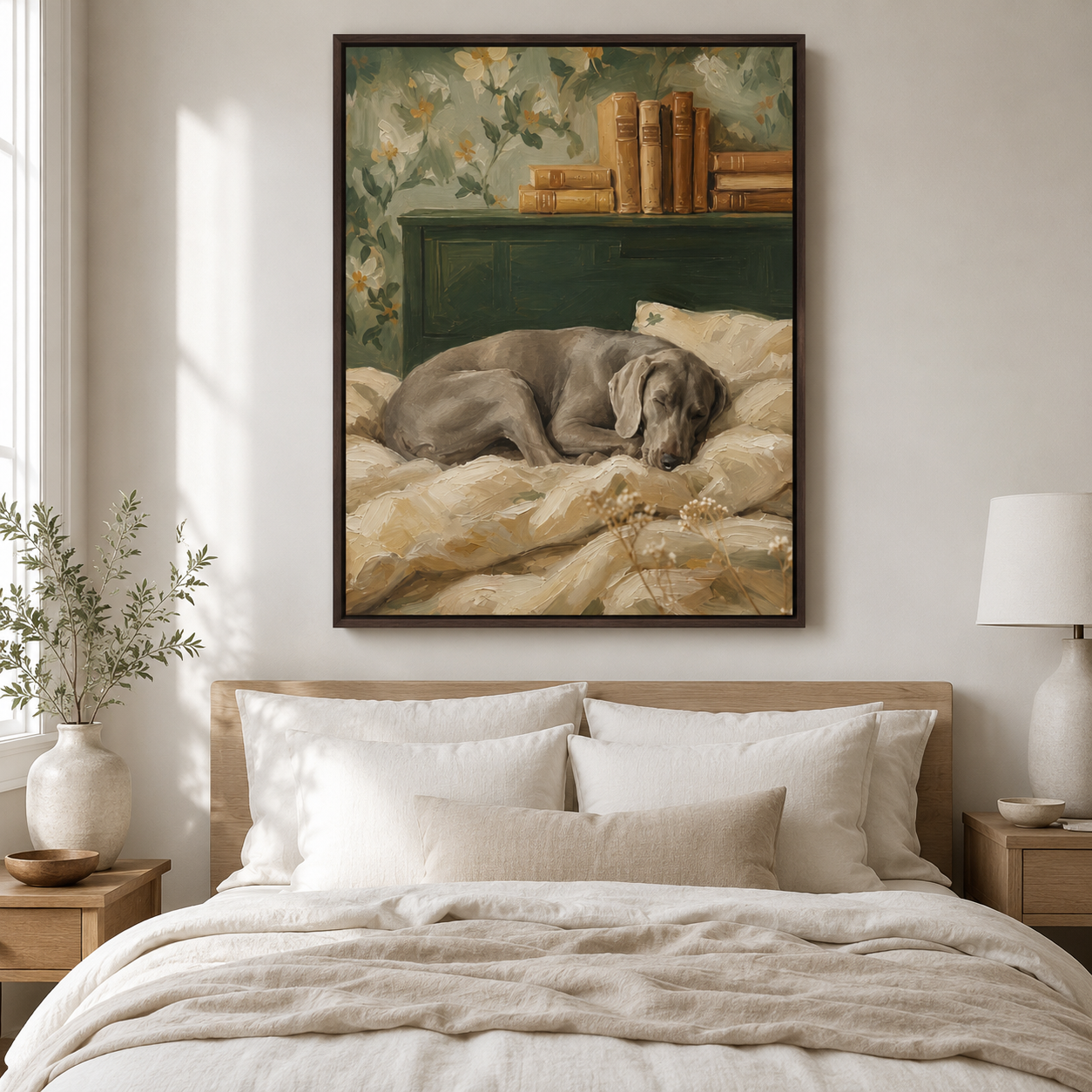 Sleeping Dog Canvas Wall Art Aura Canvas