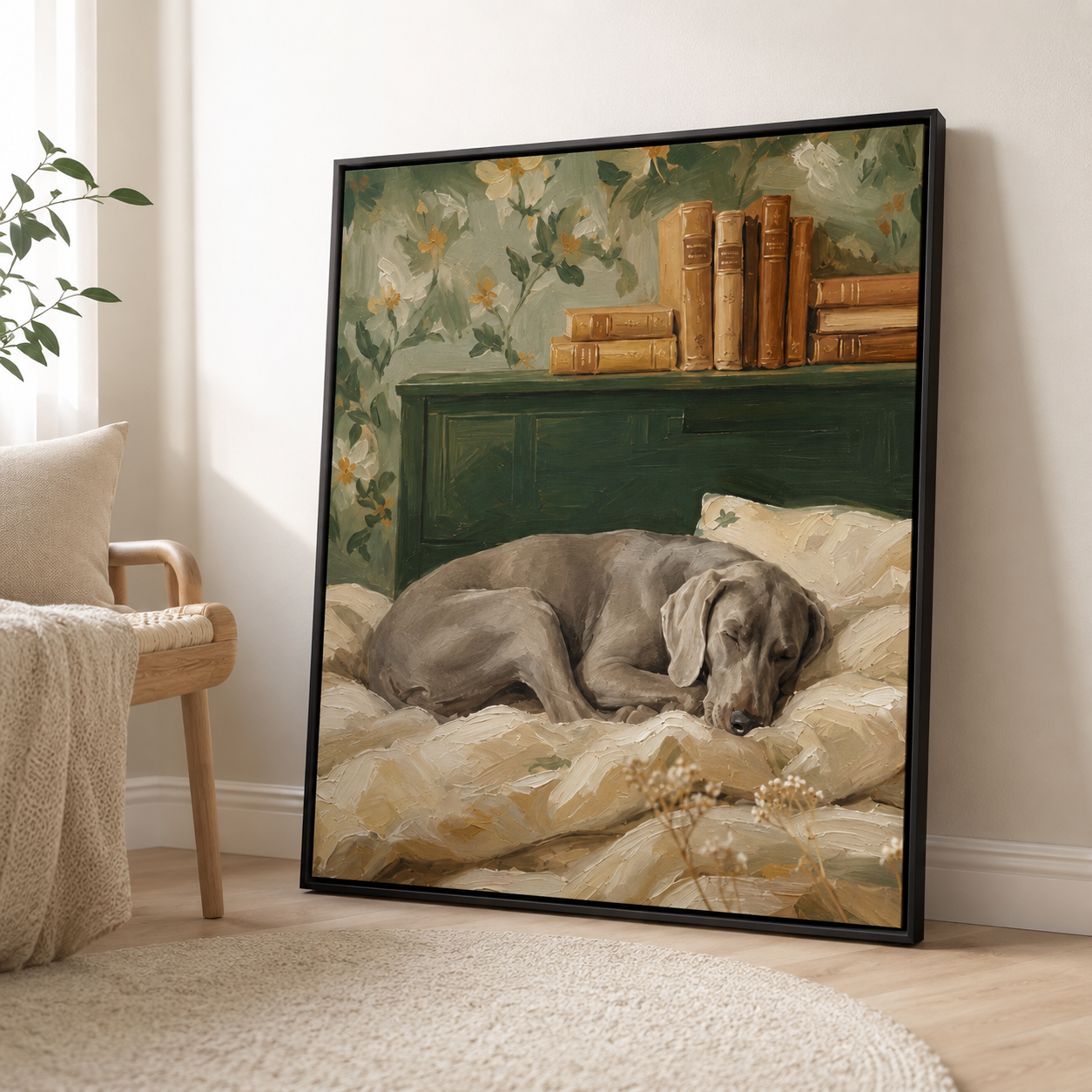 Sleeping Dog Canvas Wall Art Aura Canvas