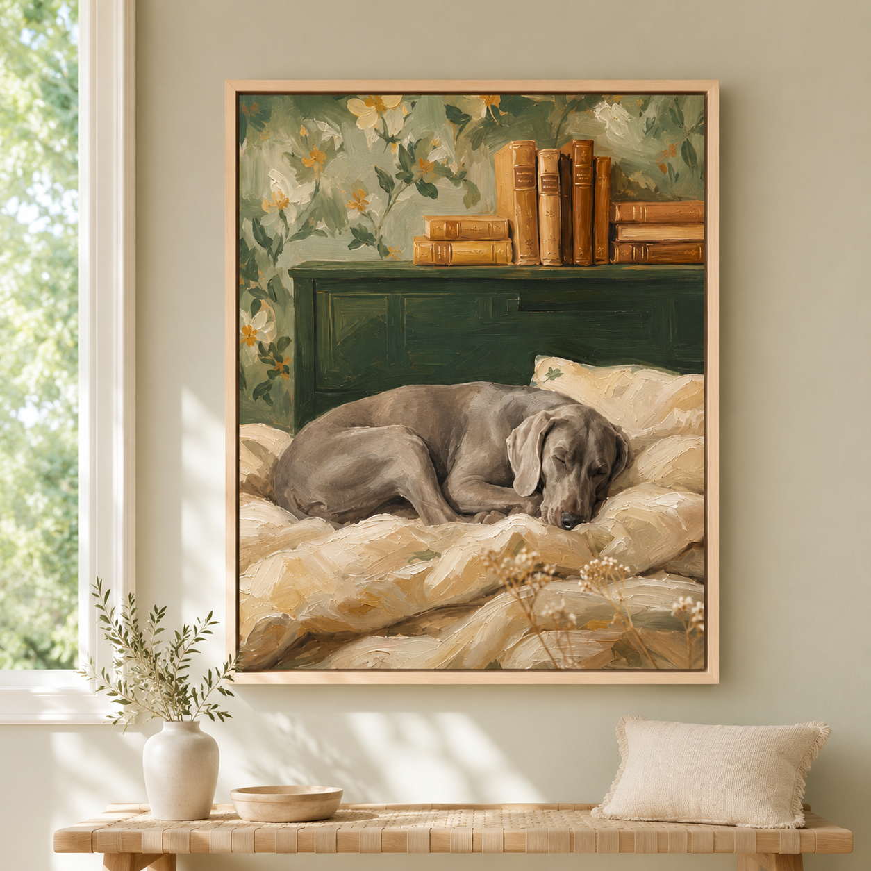 Sleeping Dog Canvas Wall Art Aura Canvas