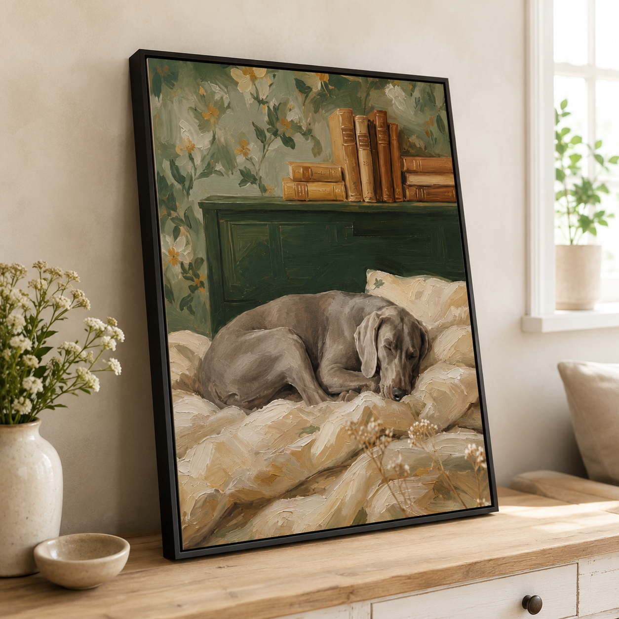 Sleeping Dog Canvas Wall Art Aura Canvas