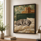 Sleeping Dog Canvas Wall Art Aura Canvas