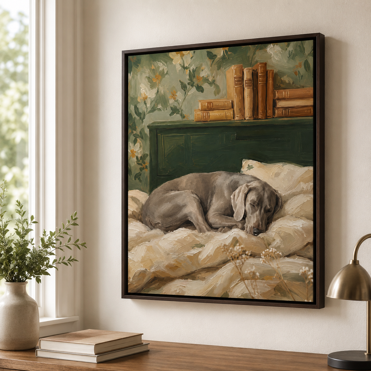 Sleeping Dog Canvas Wall Art Aura Canvas