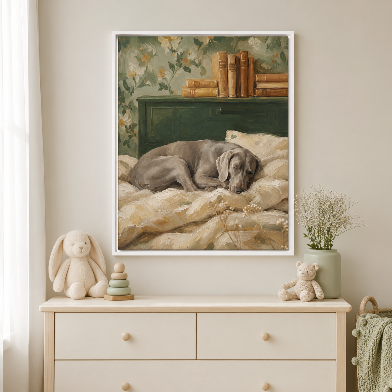 Sleeping Dog Canvas Wall Art Aura Canvas