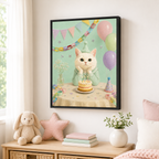 Custom Pet Birthday Portrait Canvas Aura Canvas