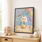 Custom Pet Birthday Portrait Canvas Aura Canvas