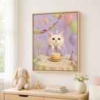 Custom Pet Birthday Portrait Canvas Aura Canvas