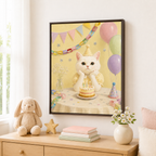 Custom Pet Birthday Portrait Canvas Aura Canvas