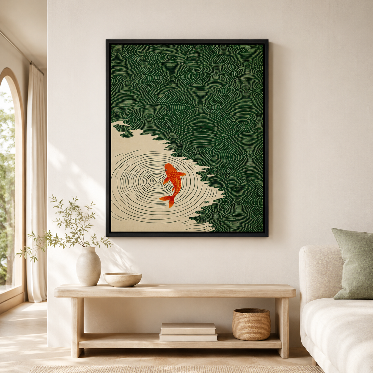 Koi Fish Canvas Wall Art Aura Canvas