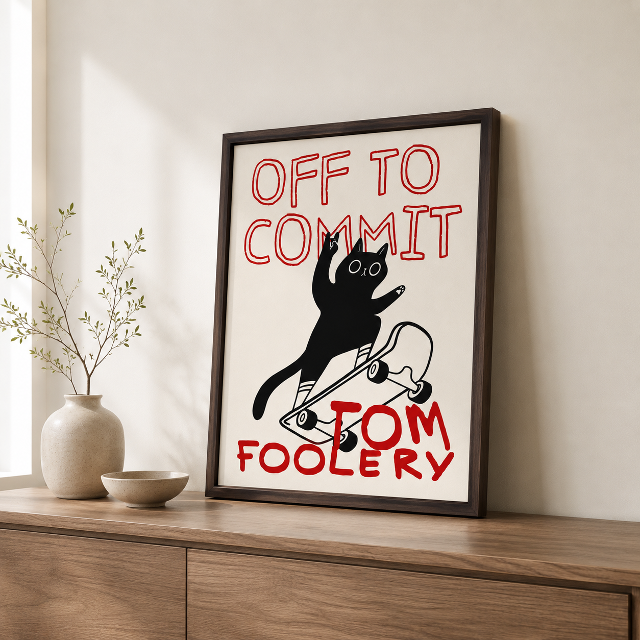 Tomfoolery Cat Canvas Wall Art Aura Canvas