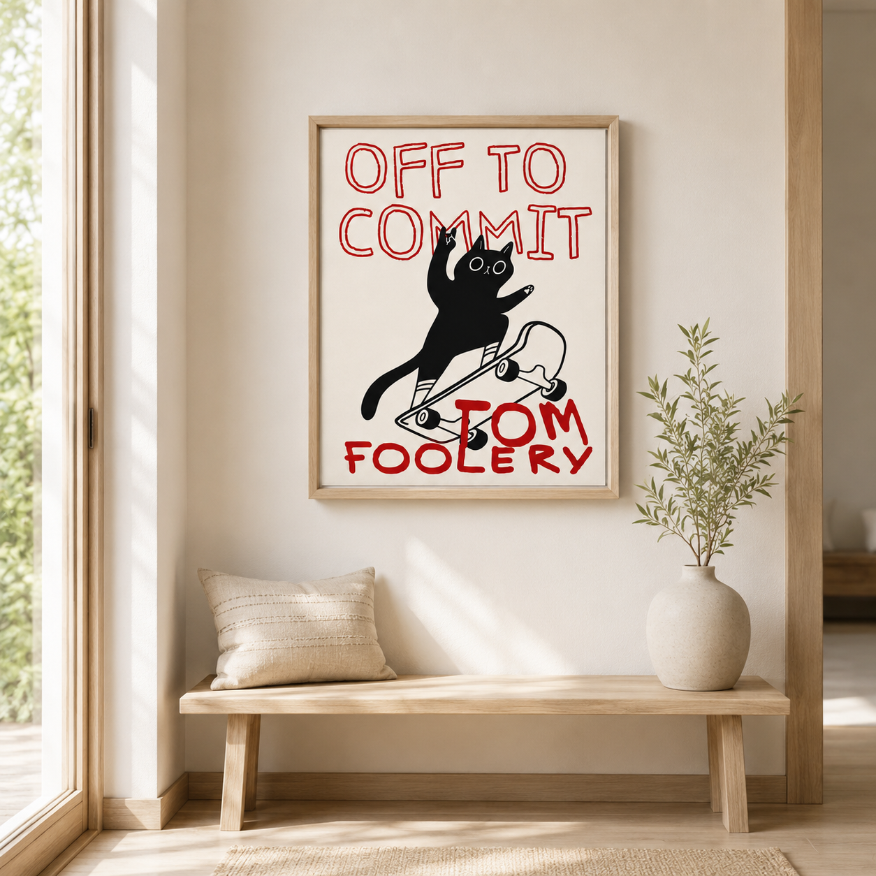 Tomfoolery Cat Canvas Wall Art Aura Canvas