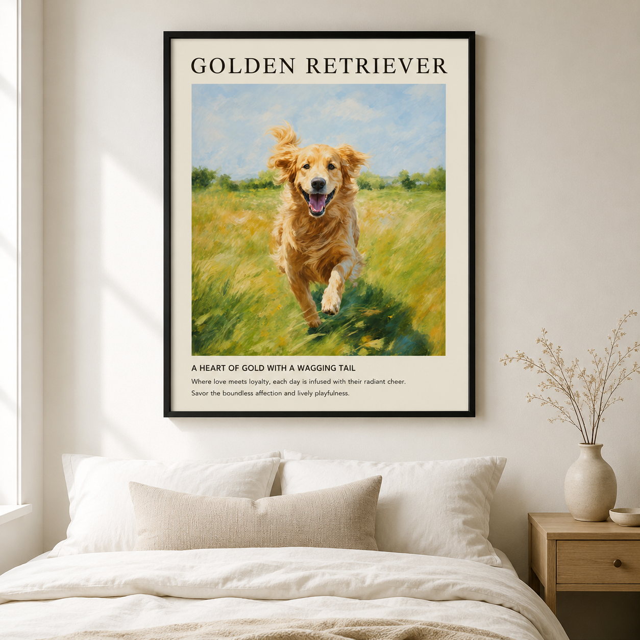 Golden Retriever Canvas Wall Art Aura Canvas