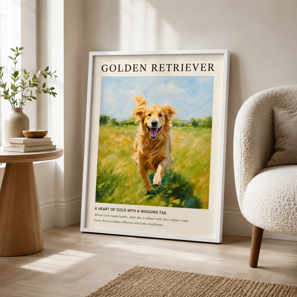 Golden Retriever Canvas Wall Art Aura Canvas