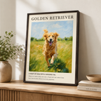 Golden Retriever Canvas Wall Art Aura Canvas