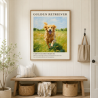 Golden Retriever Canvas Wall Art Aura Canvas