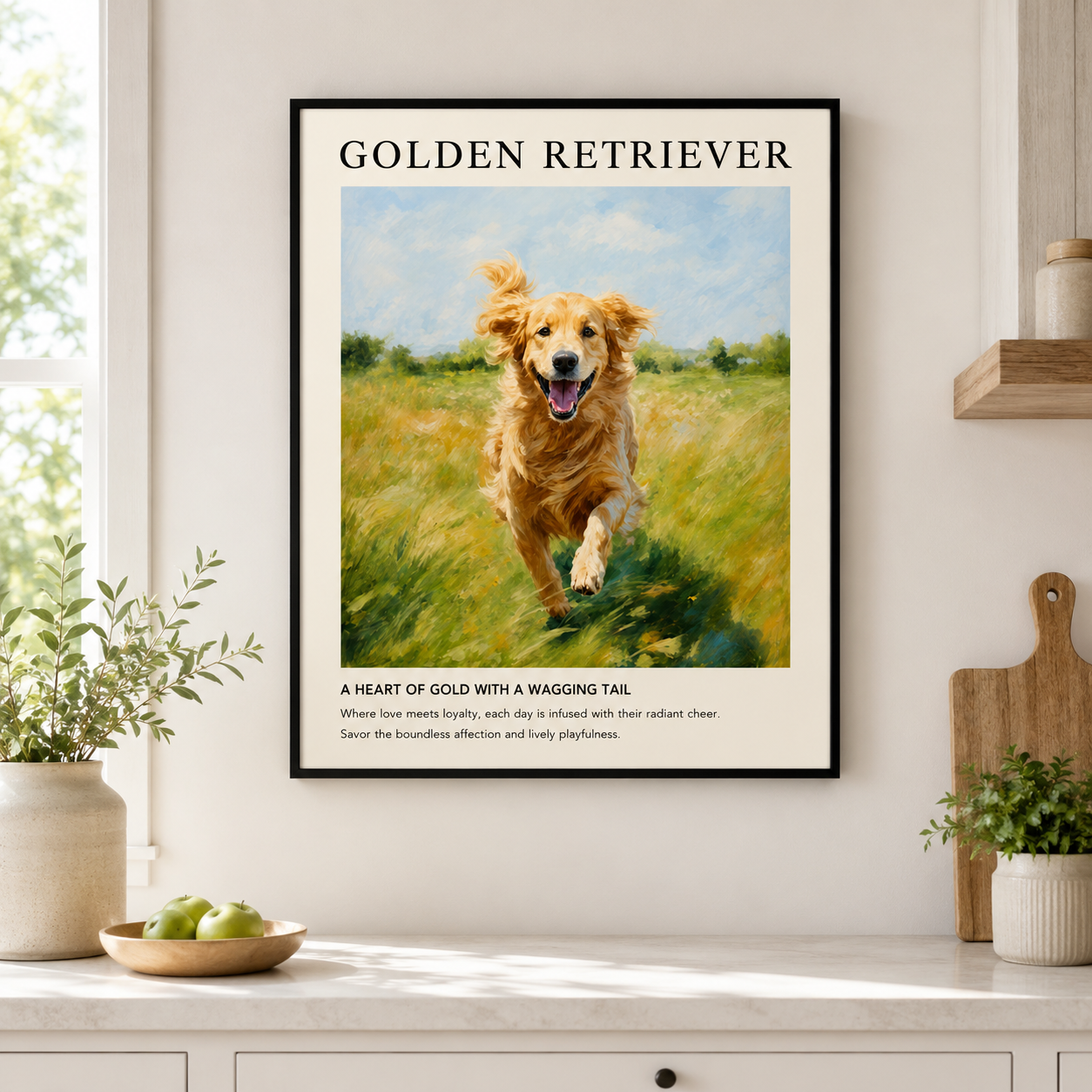 Golden Retriever Canvas Wall Art Aura Canvas