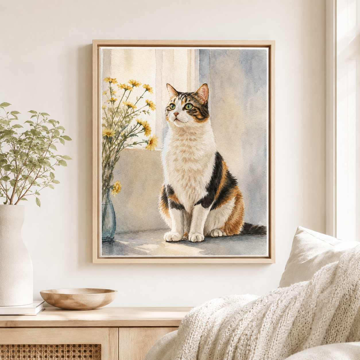 Watercolor Dog Canvas Wall Art Aura Canvas