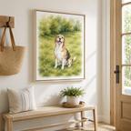 Watercolor Dog Canvas Wall Art Aura Canvas