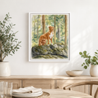 Watercolor Dog Canvas Wall Art Aura Canvas