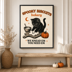 Spooky Biscuits Cat Canvas Wall Art Aura Canvas