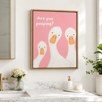 Are You Pooping Goose Canvas Wall Art Aura Canvas