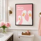 Are You Pooping Goose Canvas Wall Art Aura Canvas