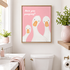 Are You Pooping Goose Canvas Wall Art Aura Canvas