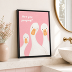 Are You Pooping Goose Canvas Wall Art Aura Canvas