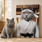 Custom Karate Pet Portrait Canvas Aura Canvas