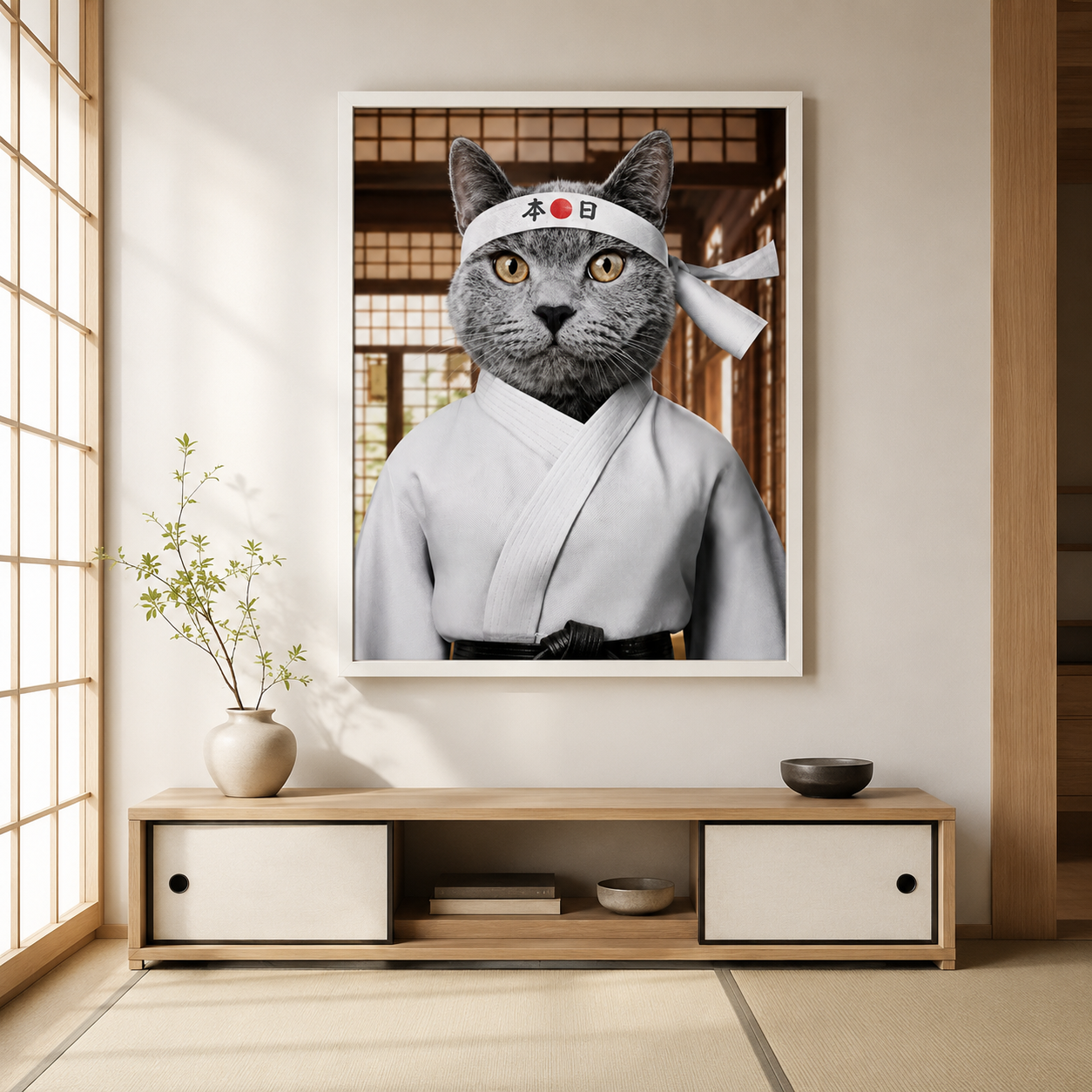 Custom Karate Pet Portrait Canvas Aura Canvas