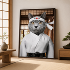 Custom Karate Pet Portrait Canvas Aura Canvas