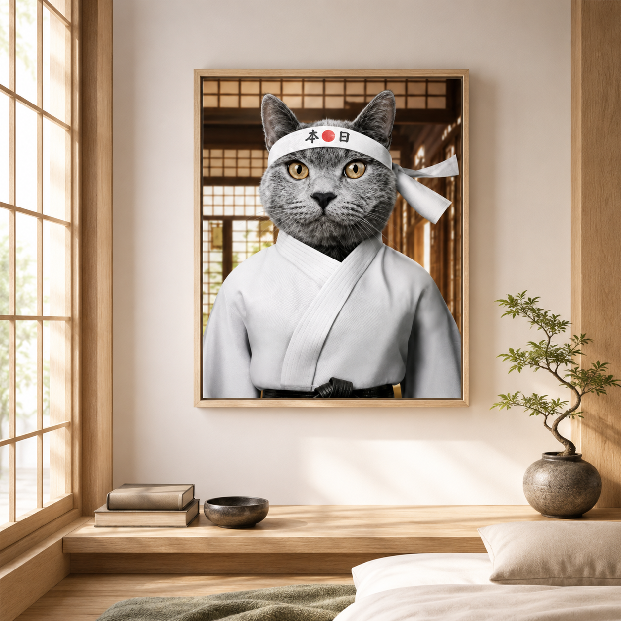 Custom Karate Pet Portrait Canvas Aura Canvas