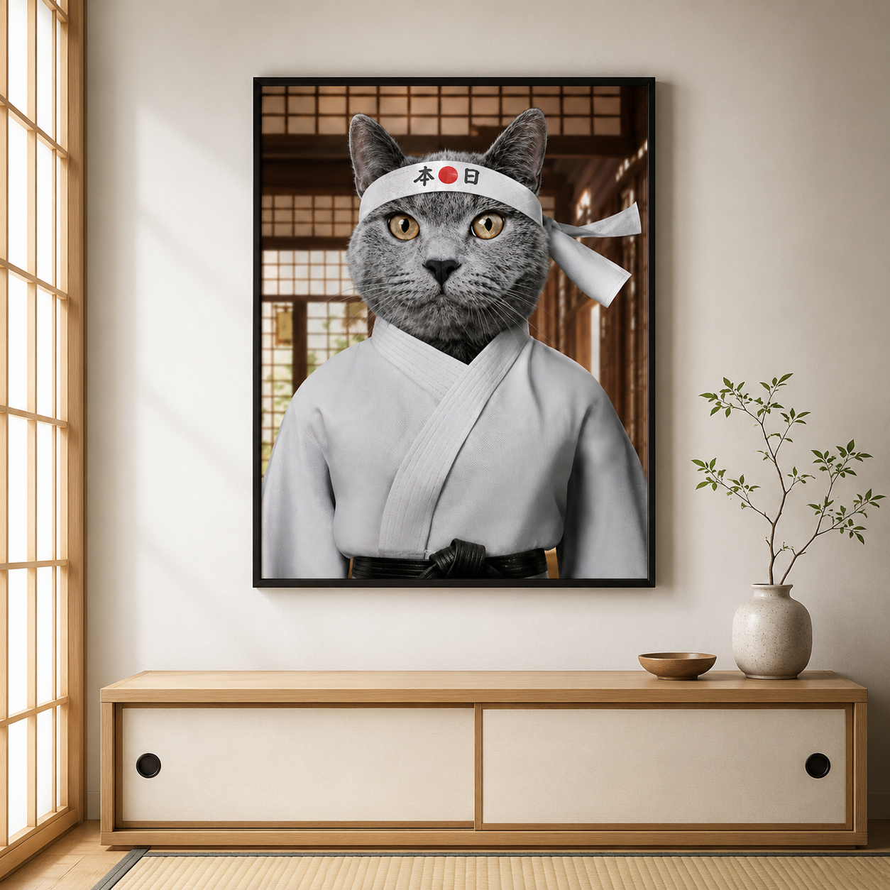 Custom Karate Pet Portrait Canvas Aura Canvas