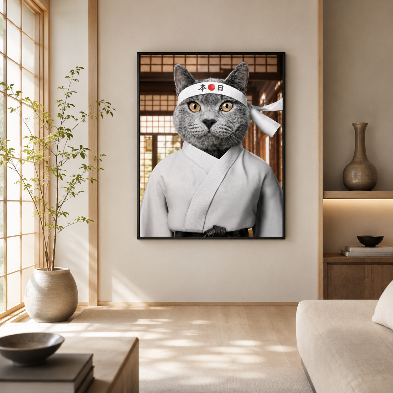 Custom Karate Pet Portrait Canvas Aura Canvas